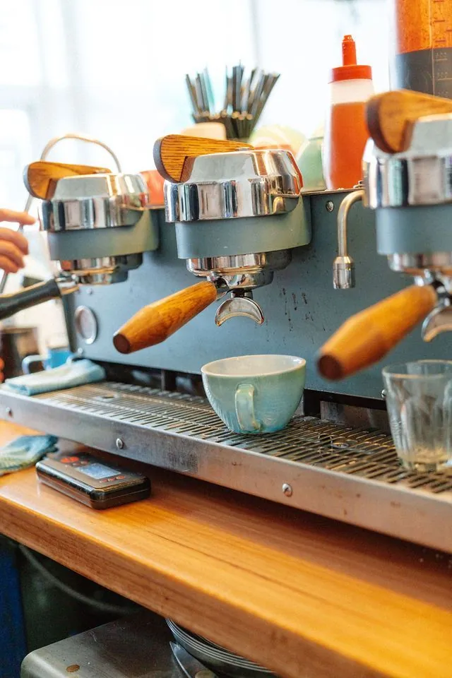 Playground Cafe coffee machine and cup