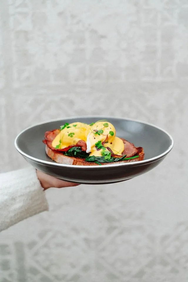 A freshly prepared plate being served